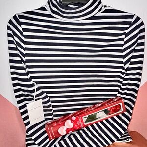 Free People Black and White Striped Tunic 🌹